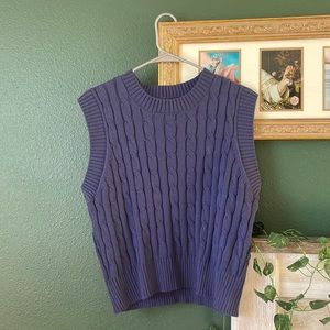Blue Cozy Forever21 knit sweater vest! Great for fall or winter!